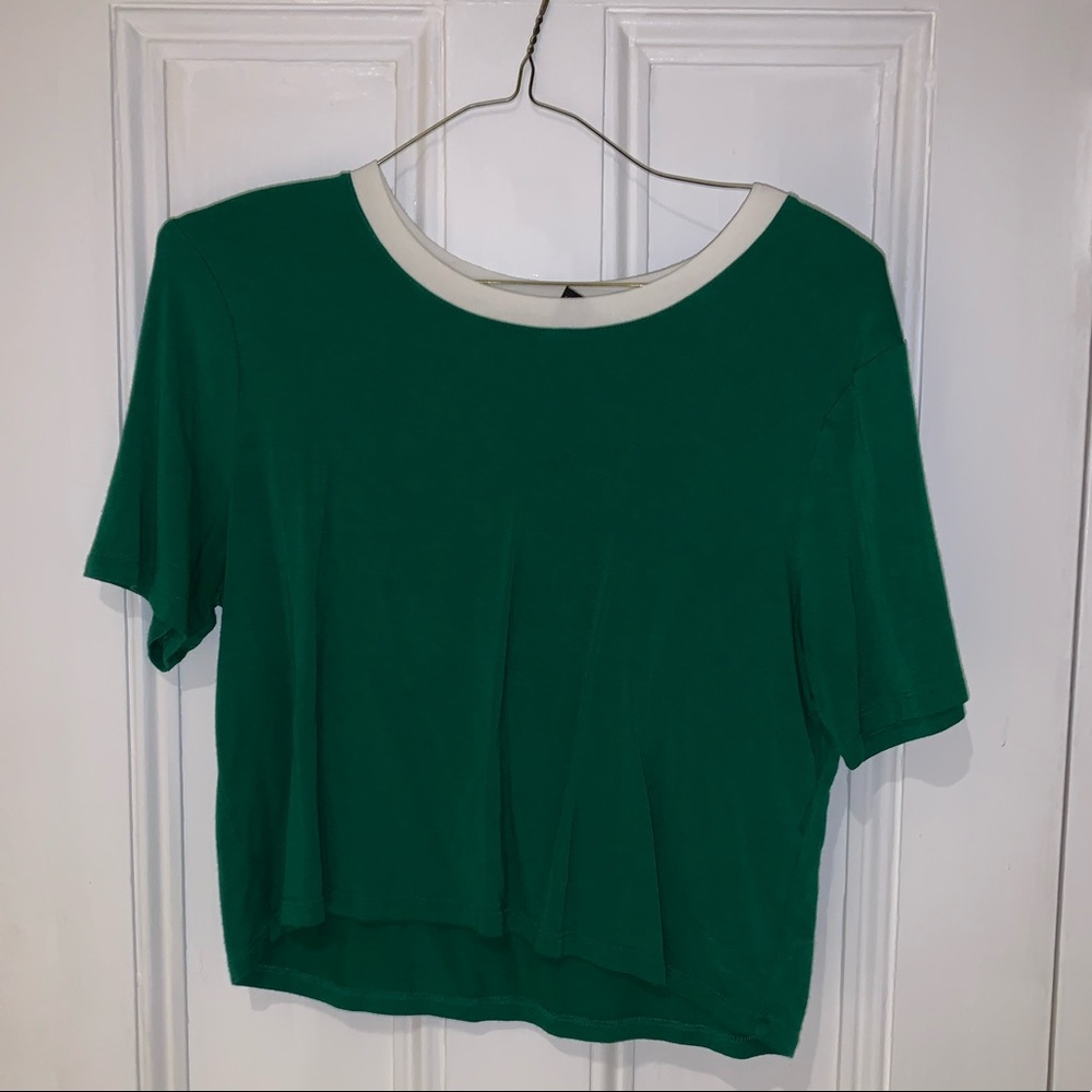 Green crop top